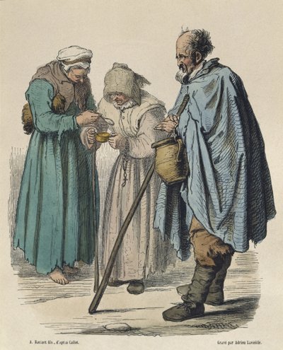 Beggars, after Jacques Callot, engraved by Adrien Lavieille by Albert Charles August Racinet